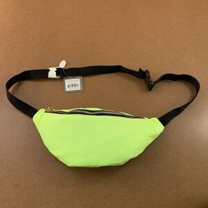 Studio 33 Adult One Size (44" Waist) Neon Yellow Shook Puffer Belt Bag NWT